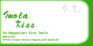 imola kiss business card